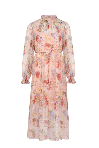 Paris Silk Midi Dress - Pink Dresses GDS   