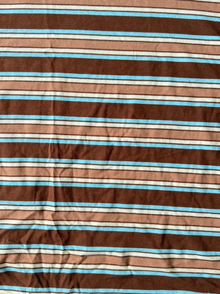 Basic Brown/Blue Stripe Tee Tops Sage Collective