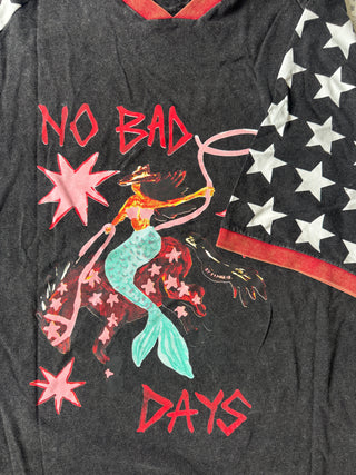 Only Good Times Washed Black Tee - By Frankie