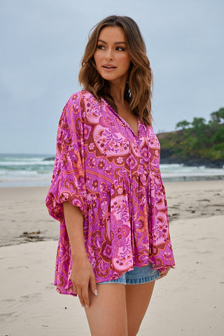Maddison Top - Pink Tops Jaase