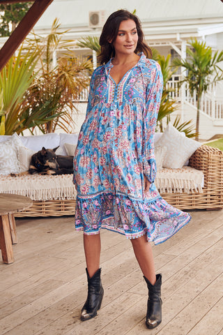 Iwona Midi - Blue Dresses Jaase   