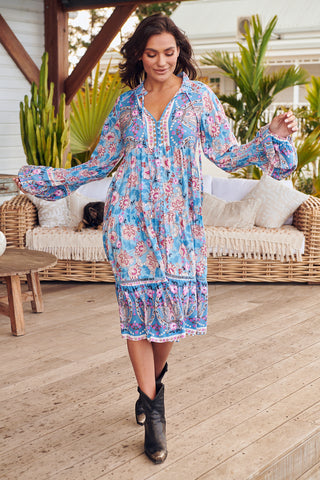 Iwona Midi - Blue Dresses Jaase   