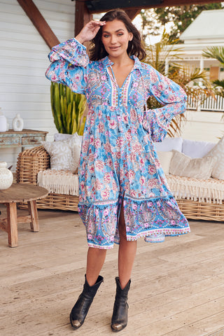 Iwona Midi - Blue Dresses Jaase   