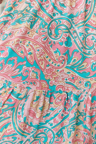 Bailey Shirred Maxi Dress - Pink/Blue Dresses Jaase