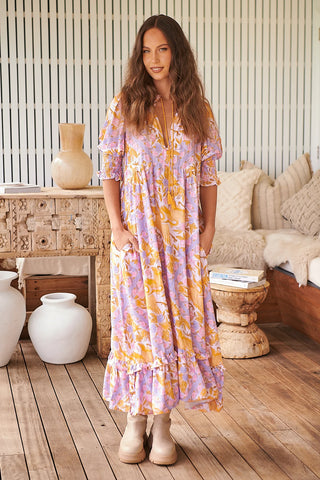 Trina Maxi Dress - KhakiLove letters Penny (Copy) Dresses Jaase