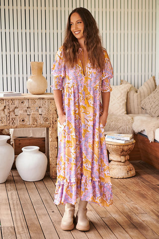 Trina Maxi Dress - KhakiLove letters Penny (Copy) Dresses Jaase