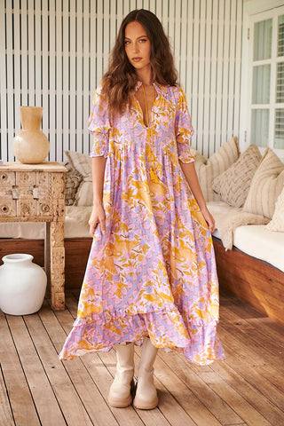 Trina Maxi Dress - KhakiLove letters Penny (Copy) Dresses Jaase