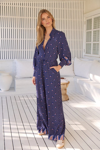 Lanah Jumpsuit - Blue Jumpsuits Jaase