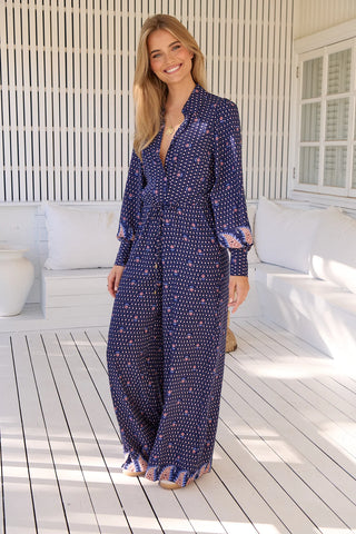 Lanah Jumpsuit - Blue Jumpsuits Jaase