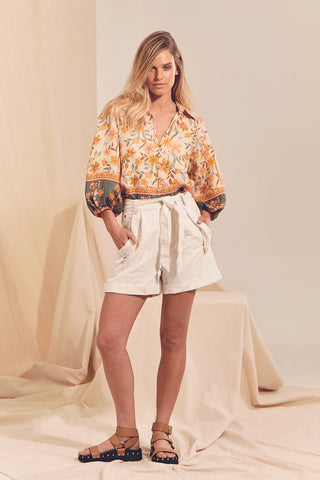 Colette Linen Blouse - Earth Tops Jaase