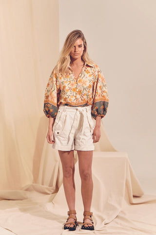 Colette Linen Blouse - Earth Tops Jaase