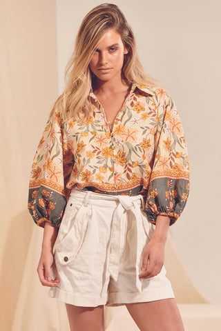 Colette Linen Blouse - Earth Tops Jaase