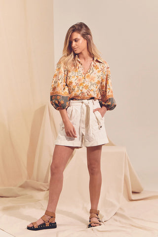 Colette Linen Blouse - Earth Tops Jaase