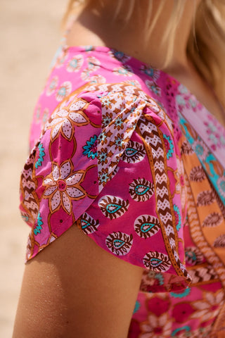 Emilina Maxi Dress - Pink/Blue Dresses Jaase