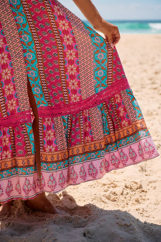 Emilina Maxi Dress - Pink/Blue Dresses Jaase