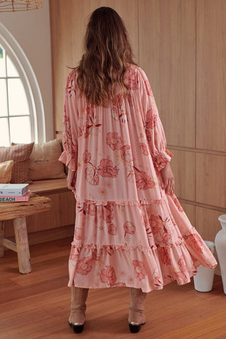 Tamika Pink Midi Dress - Pink Dresses Jaase