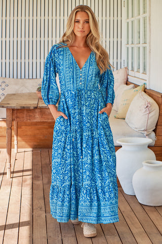 Brooke Maxi Dress - Blue Dresses Jaase   
