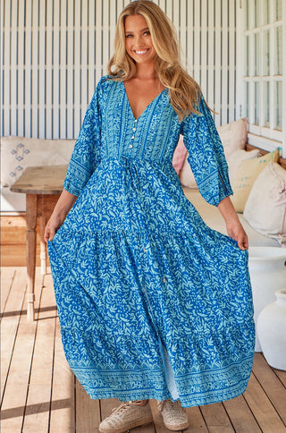 Brooke Maxi Dress - Blue Dresses Jaase   