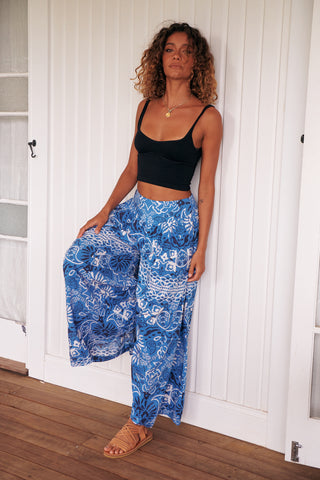 Gracie Pants - Blue/White Bottoms Jaase   