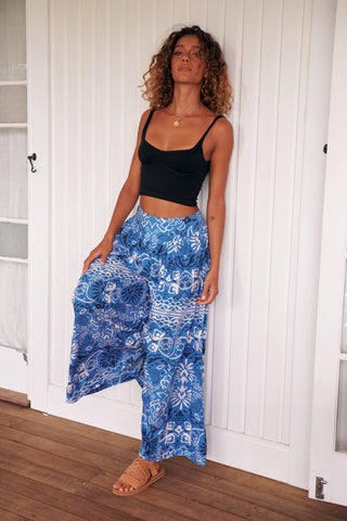 Gracie Pants - Blue/White Bottoms Jaase   