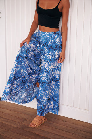 Gracie Pants - Blue/White Bottoms Jaase   