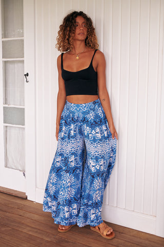 Gracie Pants - Blue/White Bottoms Jaase   