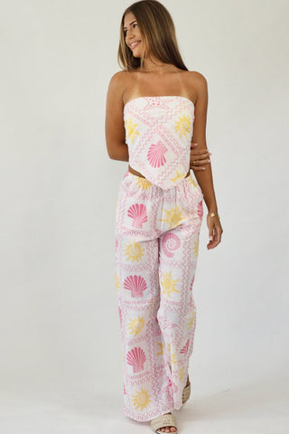 Suns and Shells Bandana Set - By Frankie Tops By Frankie