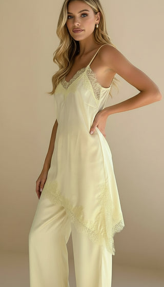 Kylie Yellow Gold Lace Asymmetrical Set - By Frankie Sets By Frankie