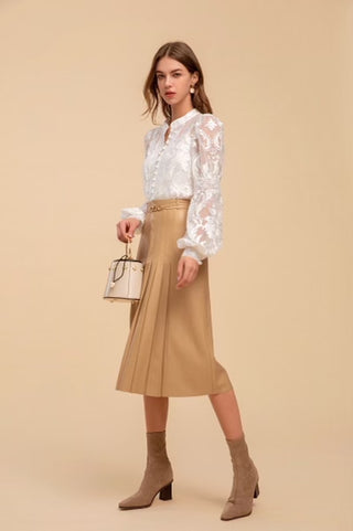 Lila Lace Blouse - White Tops gds   