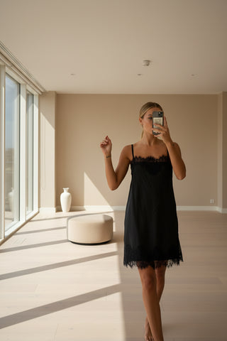 Laura Lace Black Mini Dress - By Frankie DRESSES By Frankie