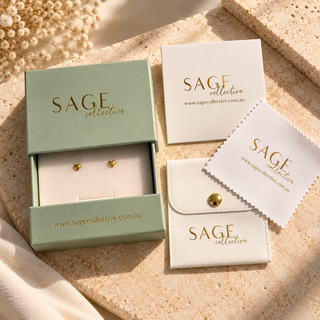 Mini Heart Gold Plated 925 Sterling Silver Stud Earrings