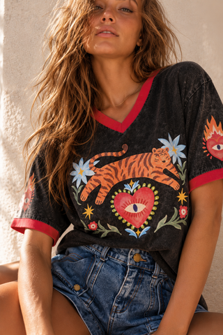 Sacred Hearts Tee - By Frankie Tops By Frankie