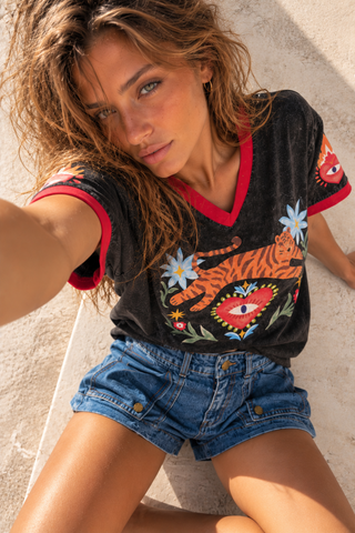Sacred Hearts Tee - By Frankie Tops By Frankie