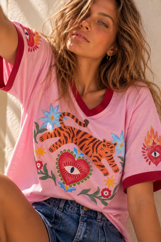 Sacred Hearts Tee - By Frankie Tops By Frankie