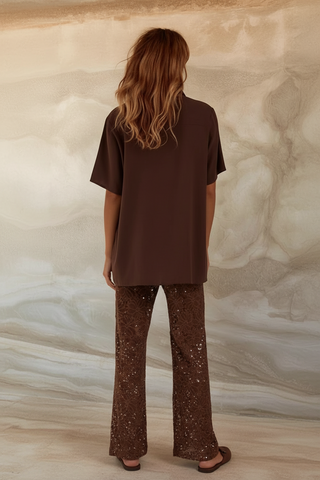 Giselle Lace Pants Brown Set - By Frankie sets By Frankie