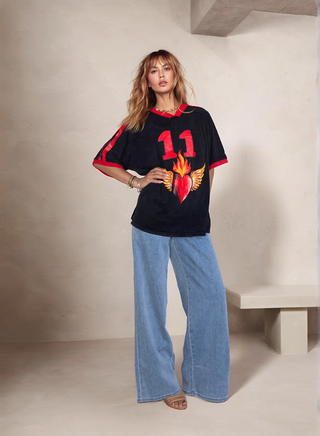 Light Denim Wide Leg Jeans Bottoms Country Denim