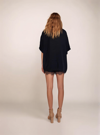 Kaya Cupro Shirt & Lace Shorts Set - By Frankie Sets By Frankie