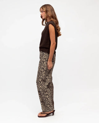 Denim Relaxed Leopard Jeans Bottoms Ebby and I