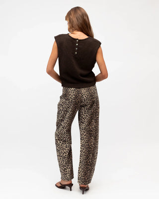 Denim Relaxed Leopard Jeans Bottoms Ebby and I