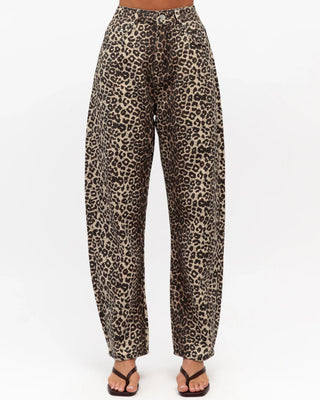 Denim Relaxed Leopard Jeans Bottoms Ebby and I