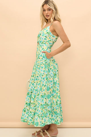 Yana Cut Out Maxi Dress - Mint Dresses Sage Collective   