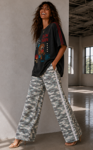 Rainforest Camo Racer Pants - By Frankie Bottoms BY FRANKIE