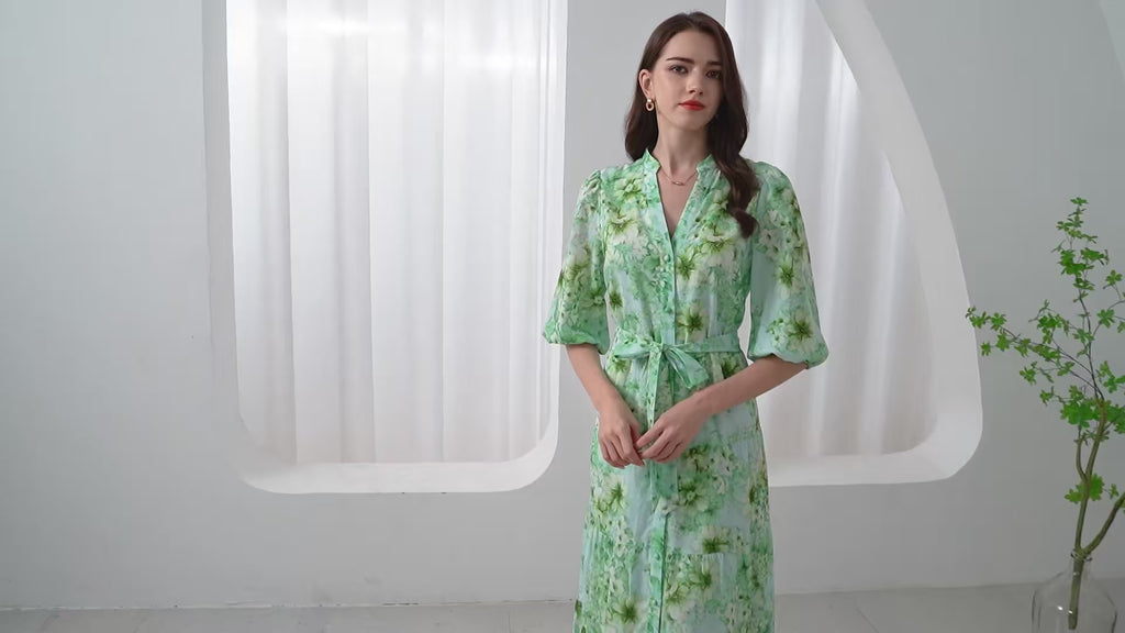 Liat Floral Dress - Green - GDS Dresses GDS