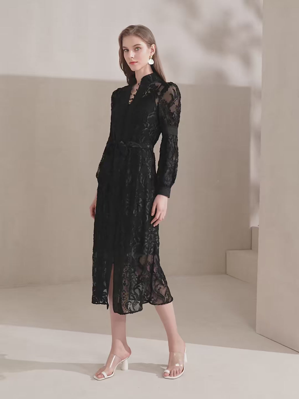 Lila Lace Dress - Black Dresses gds
