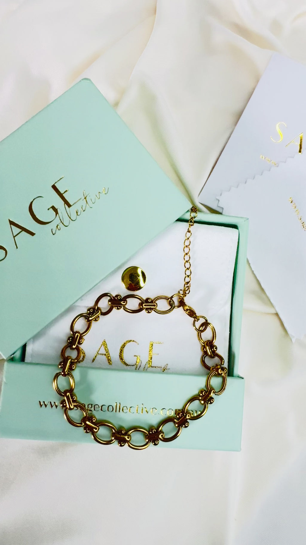 Columbus 18K Gold Chain Bracelet jewellery Sage Collective