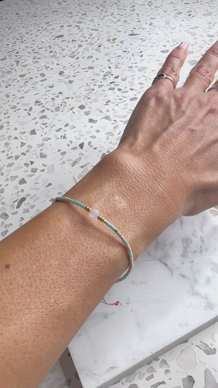 Handmade Glass Bracelet - Aqua/Blue jewellery Sage Collective