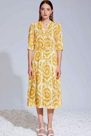 Ada Midi Linen Dress - Mustard/Yellow - GDS Dresses GDS   
