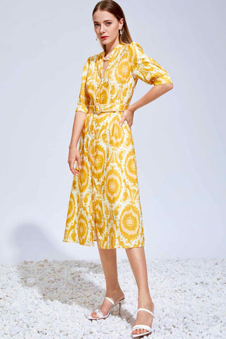 Ada Midi Linen Dress - Mustard/Yellow - GDS Dresses GDS   
