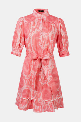 Ada Linen Mini Dress - Pink Dresses GDS   