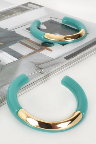 Turquoise Hoop Earrings accessories Sage Collective   
